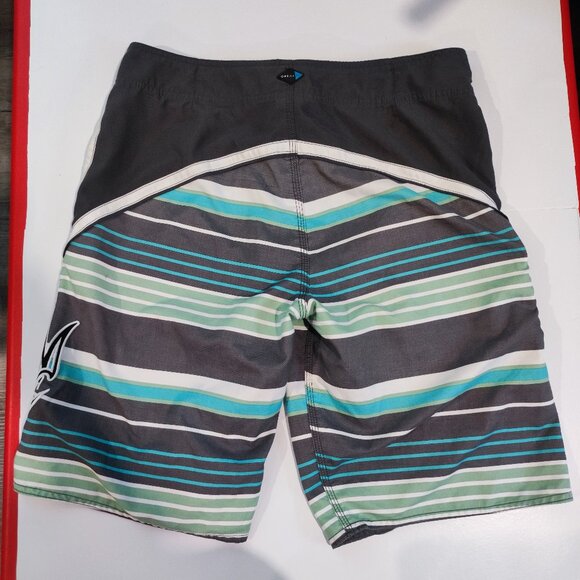 O'Neill board short men's size 34 grey white green stripes - Picture 3 of 12